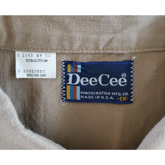 Vintage DEE CEE Blue Khaki Work Shirt Button Up 100% Cotton X-Large - Picture 3 of 5